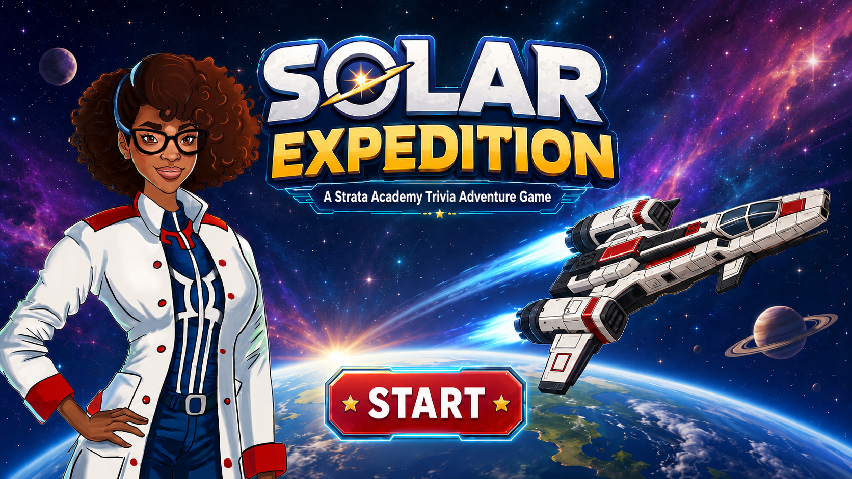 Solar Expedition: A Strata Academy Trivia Adventure Game, featuring Dr. Hamilton and the Strata Academy exploration ship