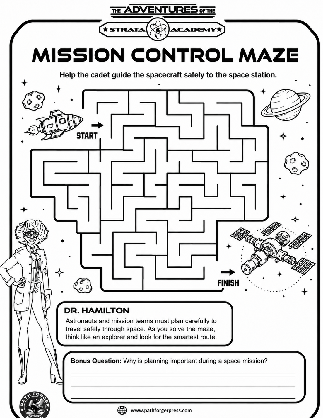 Mission Control maze printable
